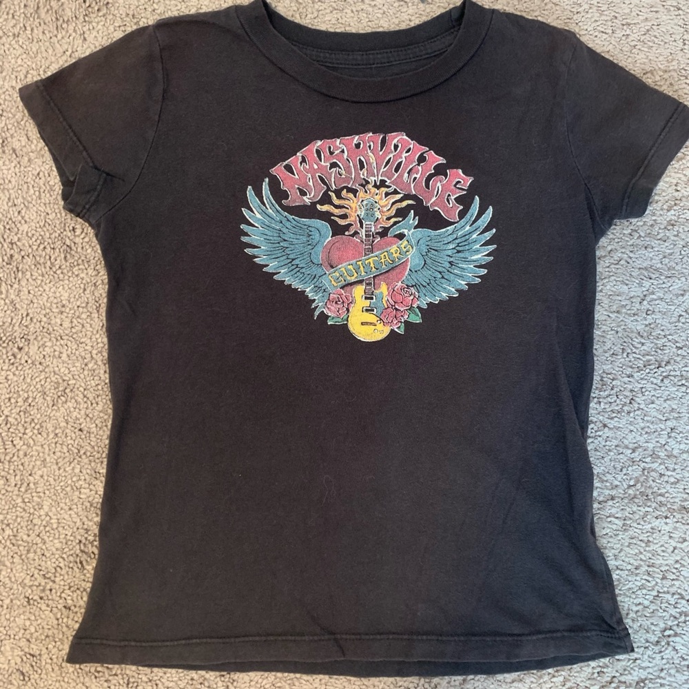 Lucky brand black graphic tee; size